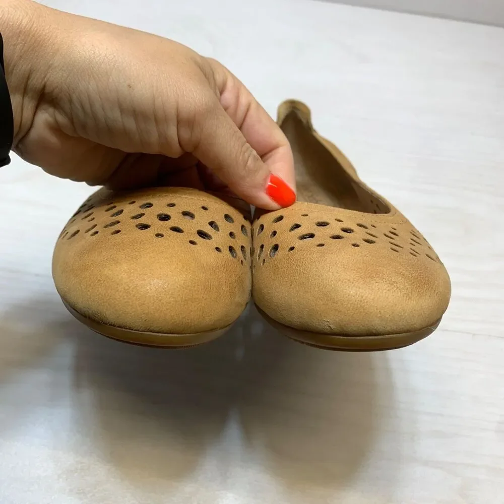 Josef Seibel Ballet Flat Shoes Women 39 / 8 Brown Leather‎ Pippa Comfort Loafer